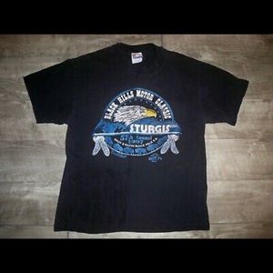 Vtg 90s Hanes Sturgis Black Hills Rally T-shirt LG
